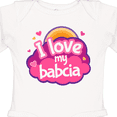 thumbnail image 4 of Inktastic I Love My Babcia Girls Girls Long Sleeve Baby Bodysuit, 4 of 5
