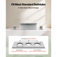 thumbnail image 3 of VEVOR Roman Tub Faucet, 3 Hole Waterfall Bathtub Faucet, Bath Tubs Faucets Set with 2 Handles, Deck Mount Bath Tub Faucets Set for Adult Bathing, Silver, Waterfall Spout Design, Temperature Control, 3 of 9