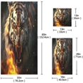 thumbnail image 3 of Flame Fierce Tiger 3-Piece Towel Set,Soft Absorbent Quick Dry Bath Towels Sets,1 Bath Towel,1 Hand Towel,1 Washcloth,for Bathing Home Hotel Gym Spa Wash cloth, 3 of 7