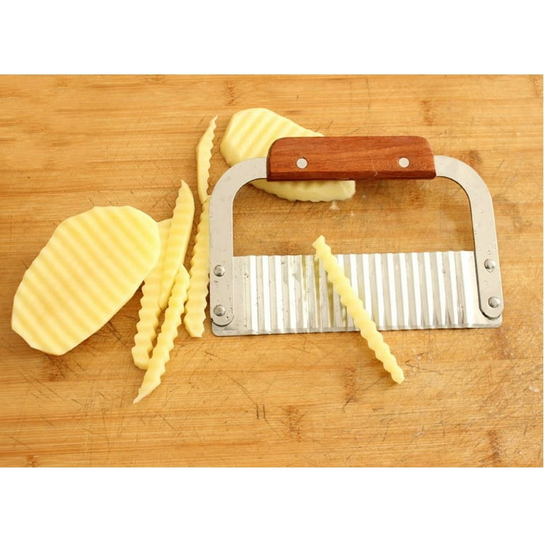 Stainless Steel Potato Cutter Wavy French Fry Soap Slicer Chopping Knife  Tool
