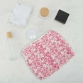thumbnail image 4 of Unique Bargains Floral Medium Pattern Makeup Bag for Travel Red Polyester, 4 of 6