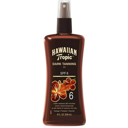 Hawaiian Tropic Dark Tanning Oil, Spray Pump, SPF 6 8