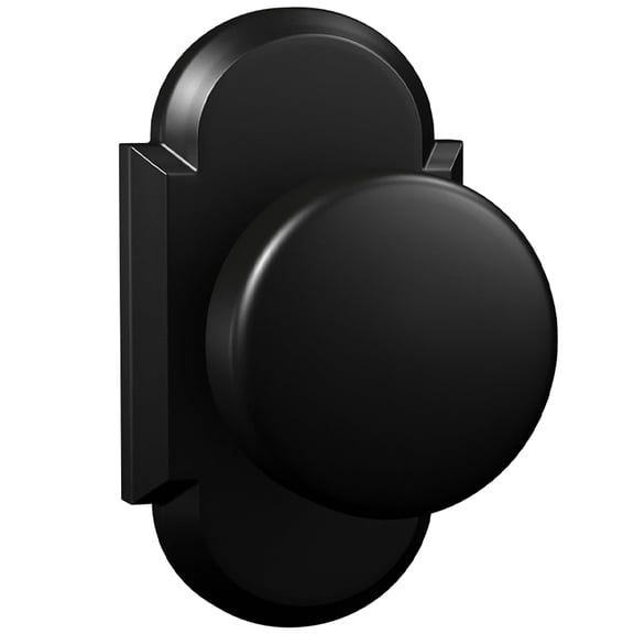 Bravura Hardware 906 Macon Knob Passage Lockset with Modern Arched Trim Door Knob for Hallway/Closet, Satin Nickel