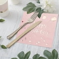 thumbnail image 5 of Pink Napkins Rose Gold Happy Birthday 50pcs, Paper Napkin Folding 3 Layers Disposable Tableware Dinnerware for Birthday Anniversary Rose Gold Party De, 5 of 5