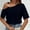 Navy, variant on Womens Cold Shoulder Eyelets Tops 2025 Summer Dressy Chain Strap T-Shirts Short Sleeve Ladies Going Out Blouses
