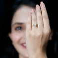 thumbnail image 5 of Certified Lab Grown Diamond 1 Carat Princess Cut Engagement Ring Set with Enhancer, EF-VS Quality, 10K Yellow Gold, US 7.00, 5 of 9