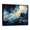 thumbnail image 2 of Designart "Heavenly Blue White Sky Art" Abstract Liquid Ink Floater Framed Canvas Art Print, 2 of 5