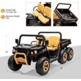 thumbnail image 3 of Yesfashion 24V 2 Seater Ride on Car 6 Wheels Ride on Dump Truck w/Parent Remote Control, 24v Ride on Toys with Shovel, Music Player, Kids Utv Ride on Truck, 3 of 7