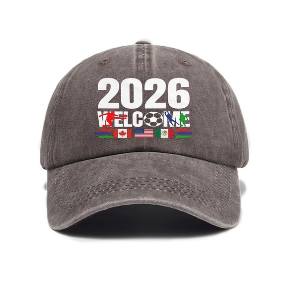 Kelon 2026 USA & CAN Soccer Baseball Cap, Adjustable Running Hat, Unisex Sport Headwear for Men Women, One Size Visors