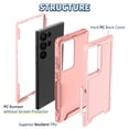 thumbnail image 3 of JTCASES for Samsung Galaxy S24 Ultra Case with Wireless Charging, Hybird Shockproof Bumper Anti-fall Rugged Non-slipping Protective Shell for Samsung Galaxy S24 Ultra (6.8" 2024), Rosegold, 3 of 8