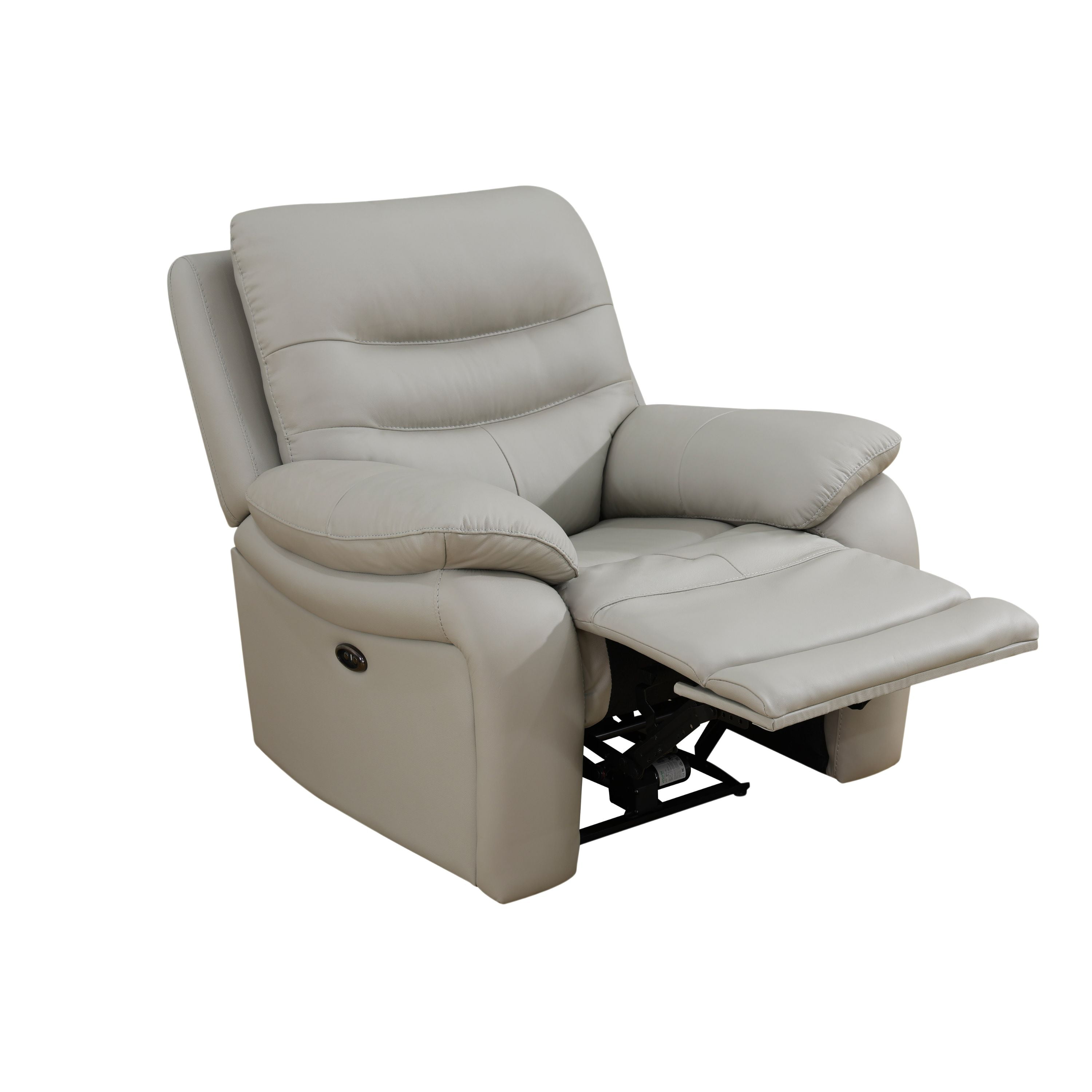 MAYEERTY Genuine Leather Recliner Chair, Single Ergonomic Reclining Sofa with USB Charging, for Living Room & Small Space