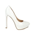 thumbnail image 2 of Wild Rose BA68 Women Patent Leatherette  Pointy Toe Platform Stiletto Heel Pump, 2 of 6
