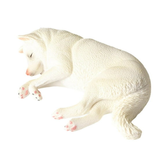lionlar Réaliste Chien Sculpture Artisanat Cadeaux Enfants Cognitive Jouet pour Enfants Enfants Blanc