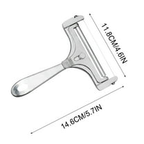 Vrorvz Adjustable Stainless Steel Cheese Slicer and Chipper with Heavy Duty Aluminum Alloy Body and Easy Cut Wire Suit for Thin to Thick Slices up to 3.5 Inches Wide