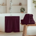 thumbnail image 3 of MALLONI HOME 8 Piece Towel Set 100% Ring Spun Cotton, 2 Bath Towels 27x54, 2 Hand Towels 16x28 and 4 Washcloths 13x13 - Ultra Soft Highly Absorbent Machine Washable Hotel Spa Quality - Burgundy, 3 of 7