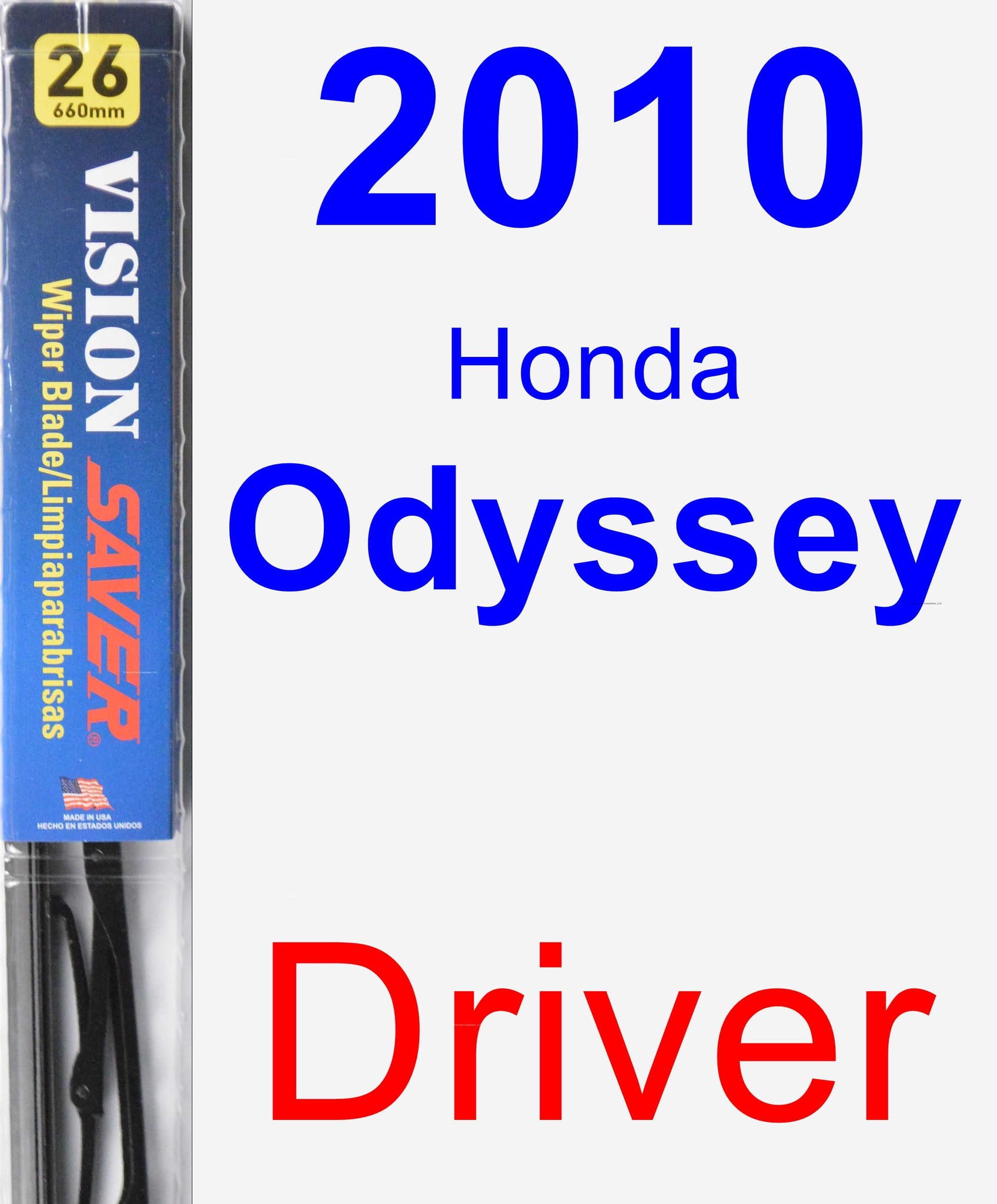 2010 Honda Odyssey Driver Wiper Blade Vision Saver