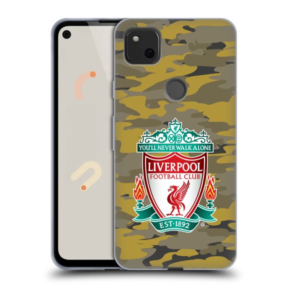 Head Case Designs Officially Licensed Liverpool Football Club Camou Royal Colourways Crest Soft Gel Case Compatible with Google Google Pixel 4a