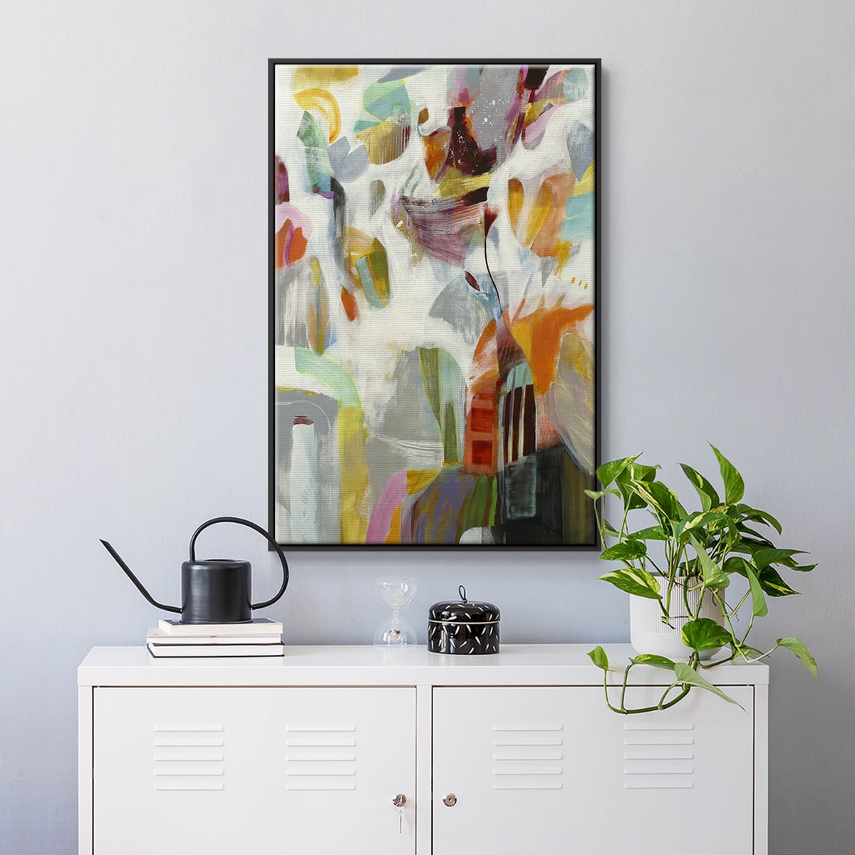 Renewal Framed Premium Gallery Wrapped Canvas - Ready to Hang - 27 x 41 - Black Floating Frame