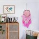 thumbnail image 5 of Adorno de atrapasueños hueco con forma de corazón, carillón de viento para el hogar y la Oficina, decoración de la habitación (rosa) (1 unidad), 5 of 5