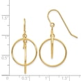 thumbnail image 2 of Boucles d'Oreilles Pendantes en Or Jaune 14k à Cercles, 2 of 6