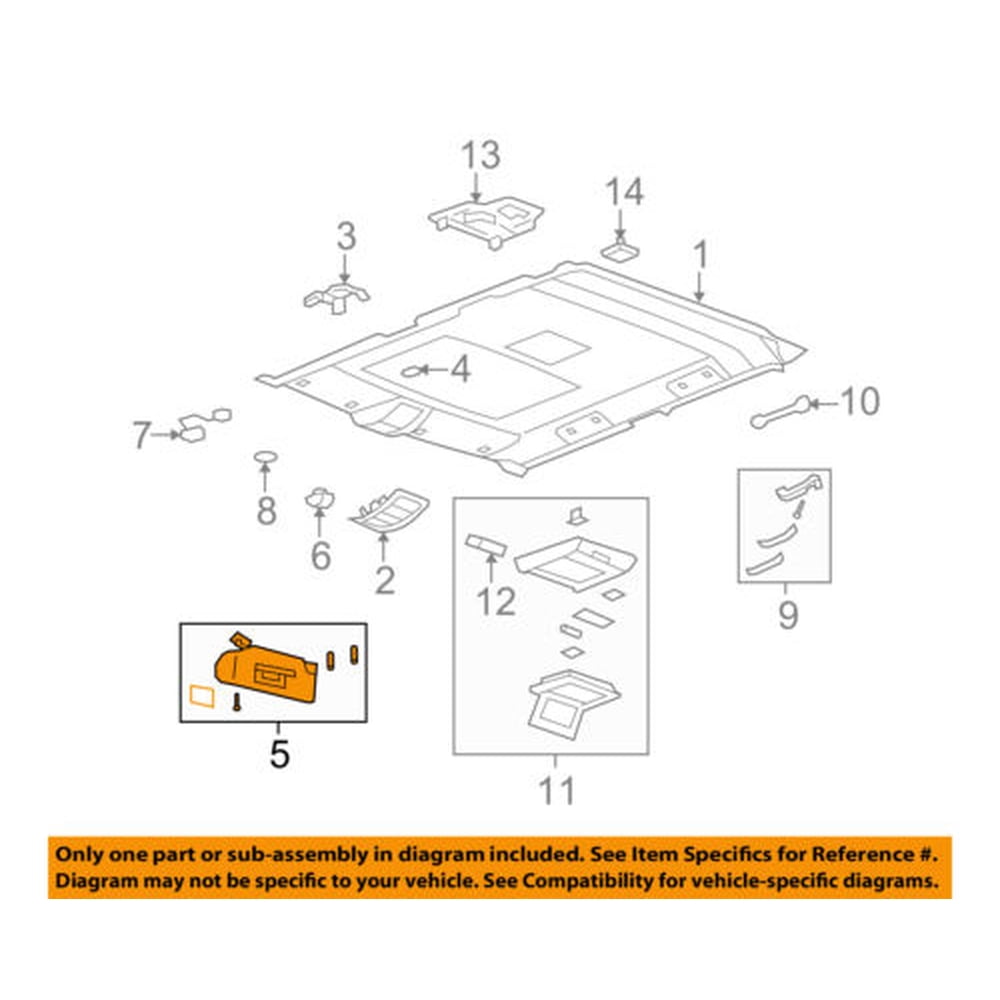 Hummer GM OEM 0809 H2 SunvisorSun Visor Left 25925244