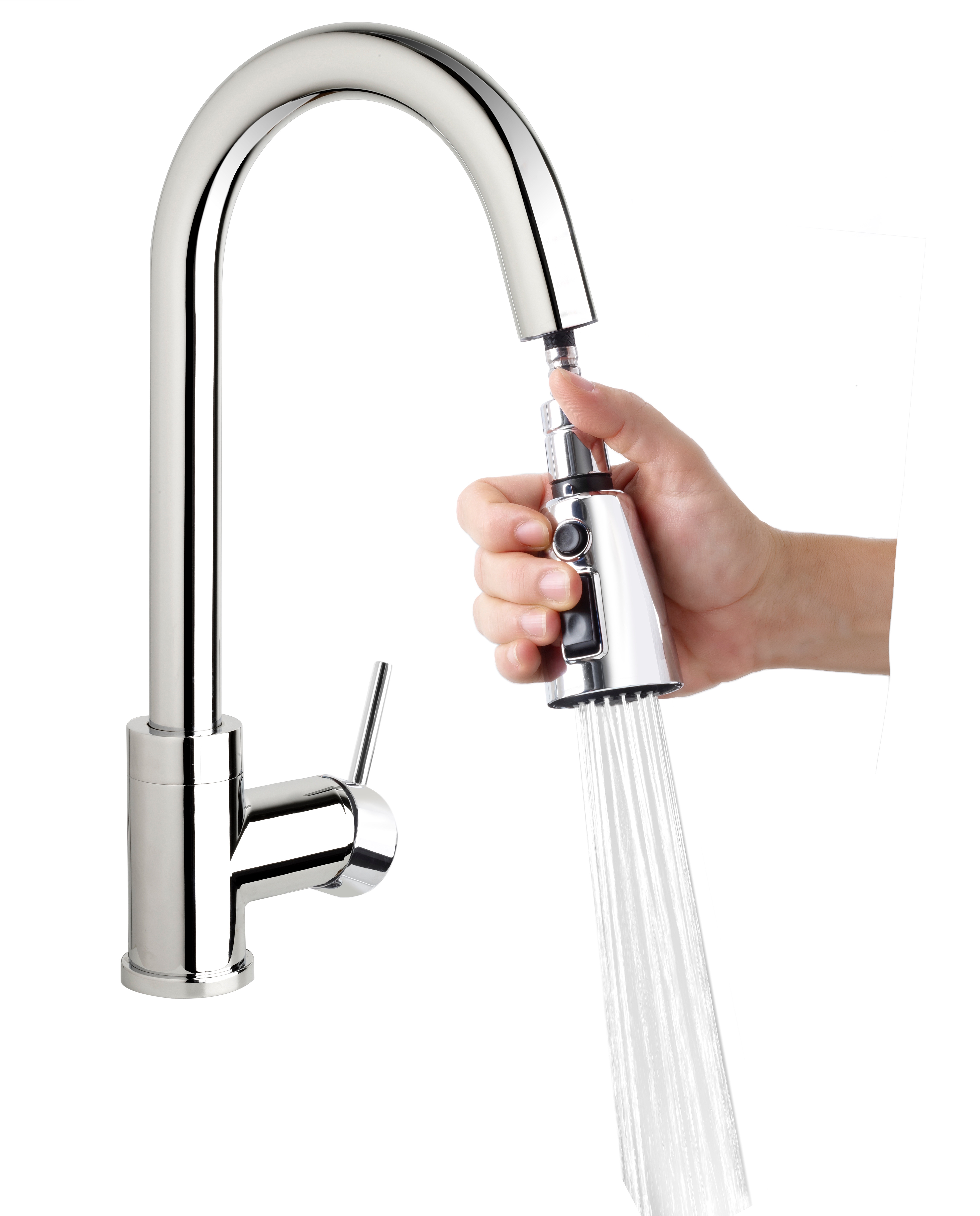 Belanger URB78CCP Single Handle Pull-Down Kitchen Faucet, Polished Chrome