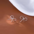 thumbnail image 6 of Solid 925 Sterling Silver Bow Stud Earrings for Women Teens Ribbon Stud Earrings Bowknot, 6 of 6