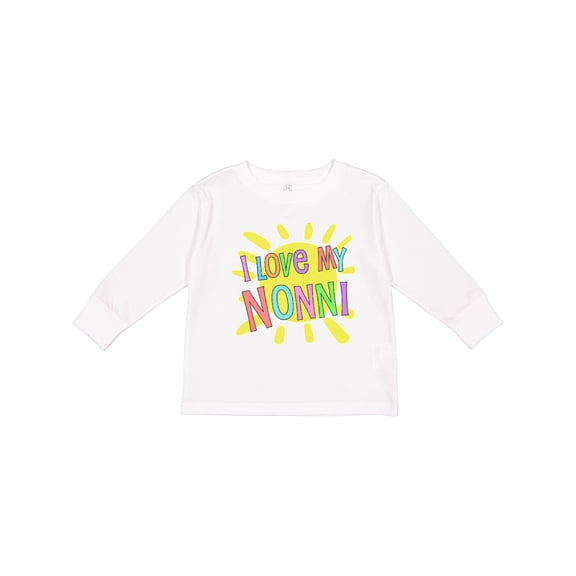 Inktastic I Love my Nonni- sun and rainbow letters Boys or Girls Long Sleeve Toddler T-Shirt