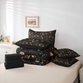 thumbnail image 6 of Homewish Watercolor Botanical Mushroom 7-Piece Twin Bedding,Fungus Plant Bedding Comforter Set,Black,Black Reversible, 6 of 8