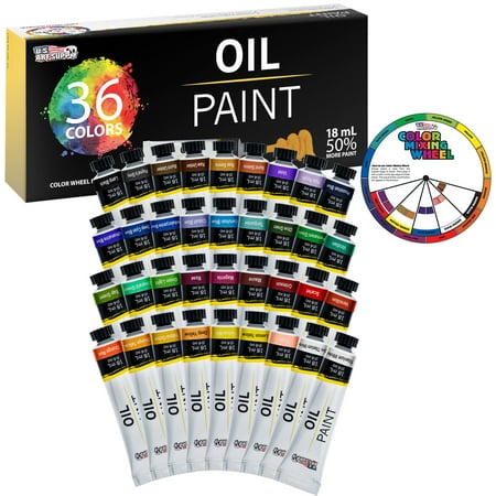 U.S. Art Supply Professional 36 Color Set of Art Oil Paint in Large