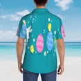 thumbnail image 4 of Logiee bunny holding flower Print Mens Hawaiian Shirts,Loose-Fit Short Sleeve Button Down Tropical Aloha Beach Shirt,Summer Vacation Wedding Tops,X-Large, 4 of 7