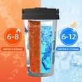 thumbnail image 5 of Rateoe Let's go Travel Around the World Pattern Travel Coffee Mug Tumbler with Flip Lid | Reusable Insulated Stainless Steel Cold Brew Iced Coffee Cup Thermos, 5 of 8