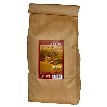 Lentil Flour, 8 lbs, Joseph's Grainery Freshly Ground Flour, Non-GMO, Kosher Certified