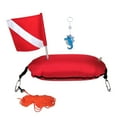 thumbnail image 1 of Boya de de nailon, flotador de buceo, bandera de buceo, cuerda de 82 pies, flotador de llave caballo Macarena Boya inflable de buceo, 1 of 8