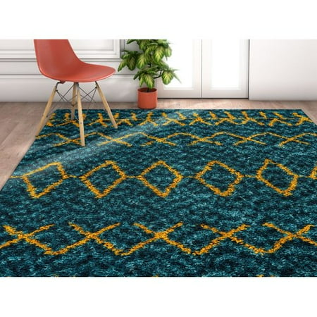 Union Rustic Olszewsk Faux Fur Blue Orange Area Rug This On Opens A Dialog That Displays Additional Images For Product With The Option To Zoom In Or Out
