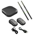 thumbnail image 1 of Virtual Drum Set with Bluetooth RGB Drumsticks and Pedals Electronic Motion Sensing Portable Rechargeable Drum Kit, Fun Practice Instrument Gift for Kids Adults Beginners, 1 of 8