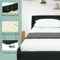 thumbnail image 5 of Costway Queen Faux Leather Upholstered Platform Bed Adjustable Headboard Black, 5 of 10