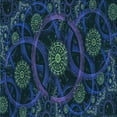 thumbnail image 1 of Ahgly Company Tapis d'Intérieur Lavable à la Machine, Carré, Transitionnel, Bleu, Tapis de Zone, 8 Pieds Carré, 1 of 7