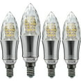 thumbnail image 1 of 4 Pack E14 12W Ampoule LED pour Bougie, Équivalent 100W Ampoule Incandescente, Blanc Chaud, Petite Vis Edison Ampoule pour Bougie, 1 of 5