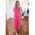 thumbnail image 2 of ZhiHiMeRi Casual Striped Maxi Dress for Women – Relaxed Summer T-Shirt Fit XL, 2 of 7