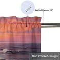 thumbnail image 5 of Lighthouse Kitchen Valance Curtain Rod Pocket Nautical Sailboat Watercolor Blue Ocean Thermal Insulated Room Darkening Curtain for Dinning Room 54 by 18 in, 1 Panel, 5 of 6