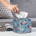 thumbnail image 6 of Kdxio Independence With Gnome Print Tissue Box Cover,Square Decorative PU Leather Facial Paper Case Organizer Holder Dispenser for Bathroom,Night Stands,Desk,Car 5.2''X5.2''X5.2'', 6 of 8