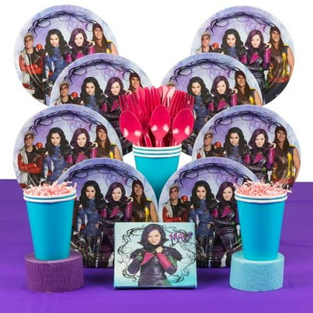 - Descendants Birthday Party Deluxe Tableware Kit Serves 8 - Party Supplies