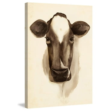 Marmont Hill "Bovine Stare II" Painting Print on Wrapped Canvas