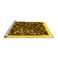 thumbnail image 2 of Ahgly Company Machine Washable Indoor Rectangle Abstract Yellow Contemporary Area Rugs, 8' x 12', 2 of 4