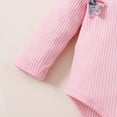 thumbnail image 6 of Fesfesfes Outfits for Toddler Girls Fashion Girls Casual Long Sleeve Tops Round Neck Collar Botton Solid Long Pants Sets, 6 of 9