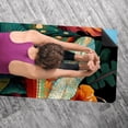 thumbnail image 5 of Chameleon 72.8"x26.8" Gym Towel with Features and Storage Bag – Yoga, Pilates, Fitness, and More, 5 of 6