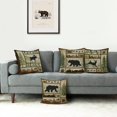 thumbnail image 2 of Rustic Cabin Bear Throw Pillow Covers 18 x 18 Inch Set of 4 Lodge Moose Deer Animal Decorative Pillows Case Polyester Linen Outdoor Cushion Covers for Couch Sofa Bed Home Decor, 2 of 5