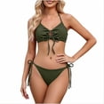 thumbnail image 6 of LEKWK Bikini Sets for Women Cheeky String High Cut Bow Knot Cute Bathing Suit Side Tie Low Waisted Two Piece Swimsuit Summer Beach Vacation Resort Wear, 6 of 8