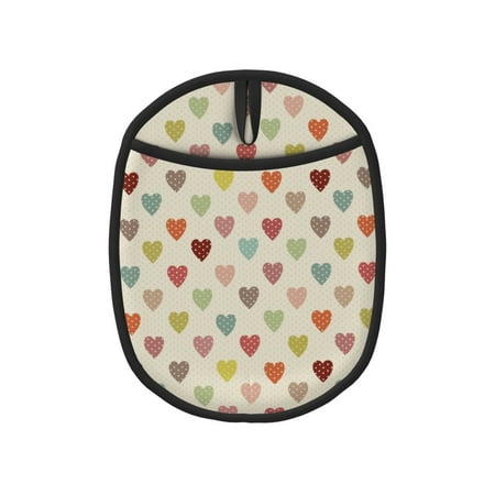 

Sikiie Heart Polka Dot Silicone Pot Holders Oven Mitts Heat Resistant Hot Pads Non Slip Pot Holder for Kitchen Baking and Cooking 9.4 x 7.5 Inches